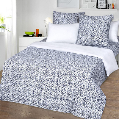 Пододеяльник трикотажный Завиток белый